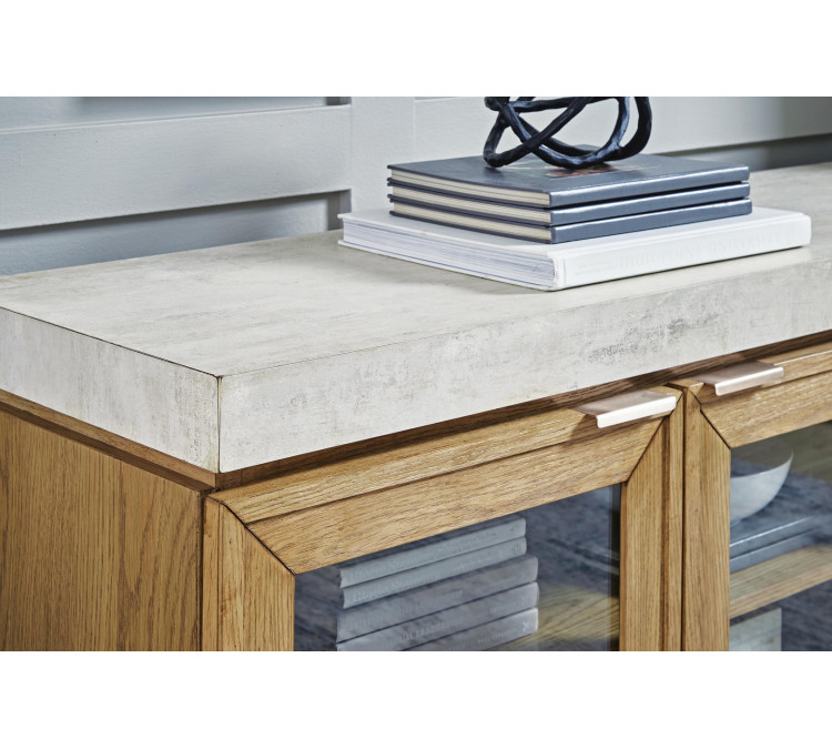 Adanworth Accent Cabinet - Light Brown/Gray