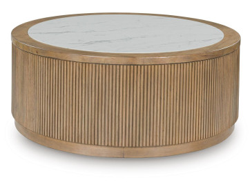 Camdill Coffee Table - Light Brown/White