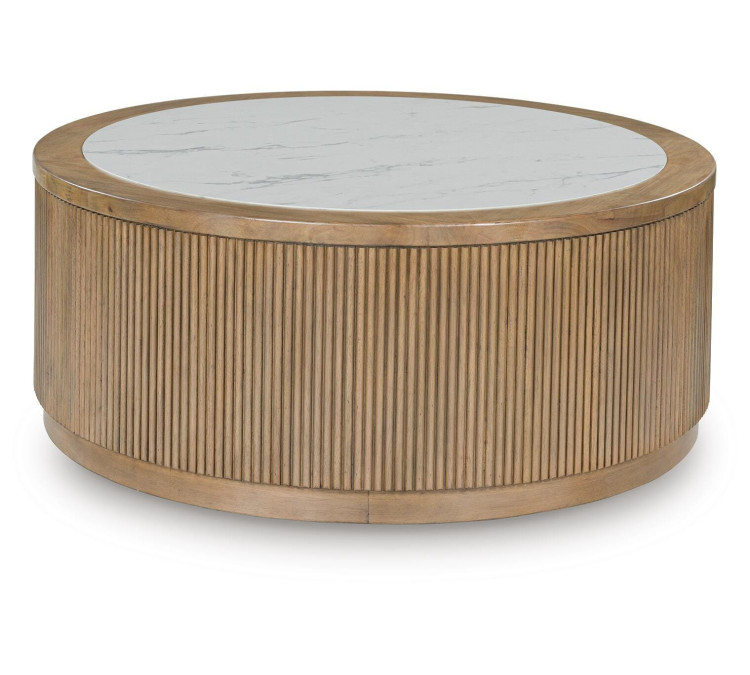 Camdill Coffee Table - Light Brown/White
