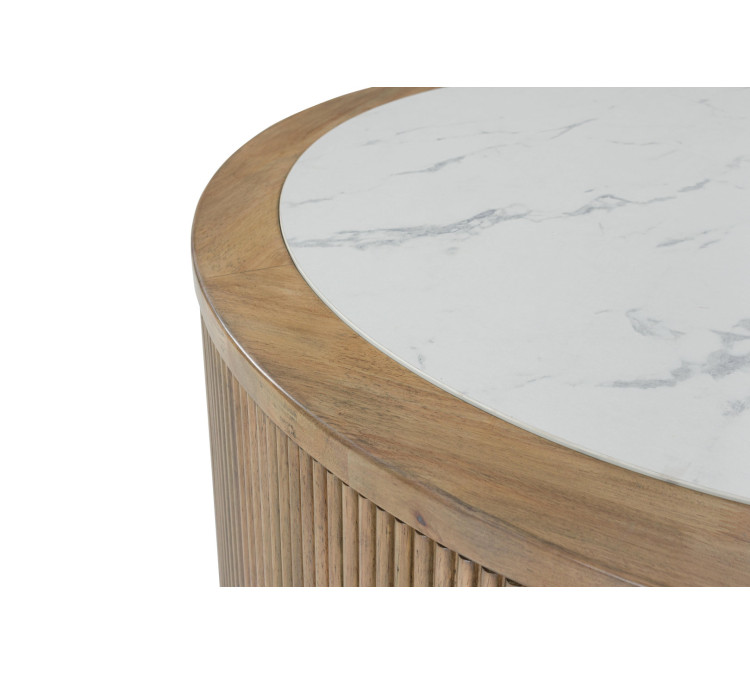 Camdill Coffee Table - Light Brown/White