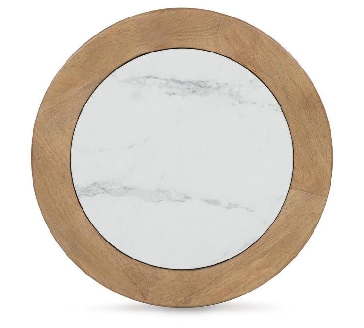 Camdill End Table - Light Brown/White