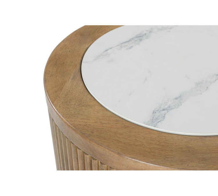 Camdill End Table - Light Brown/White