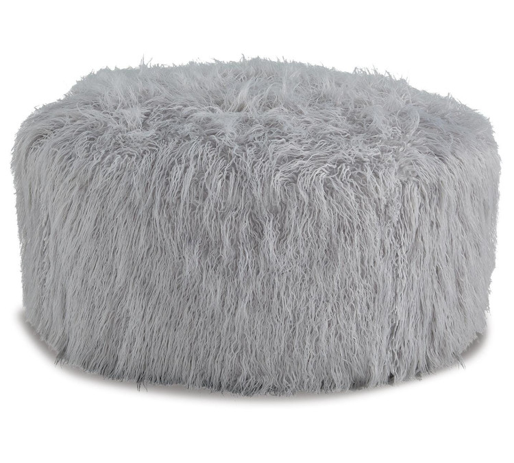 Galice Oversized Accent Ottoman - Light Gray