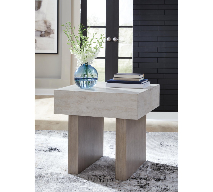 Jorlaina End Table - Light Grayish Brown