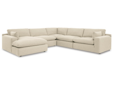 Elyza 5-Piece Sectional with Chaise - Linen