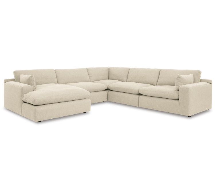 Elyza 5-Piece Sectional with Chaise - Linen
