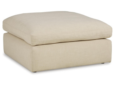 Elyza Oversized Accent Ottoman - Linen