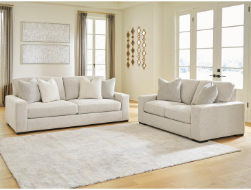 Evanley Sofa and Loveseat - Linen