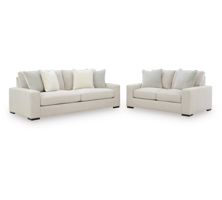 Evanley Sofa and Loveseat - Linen
