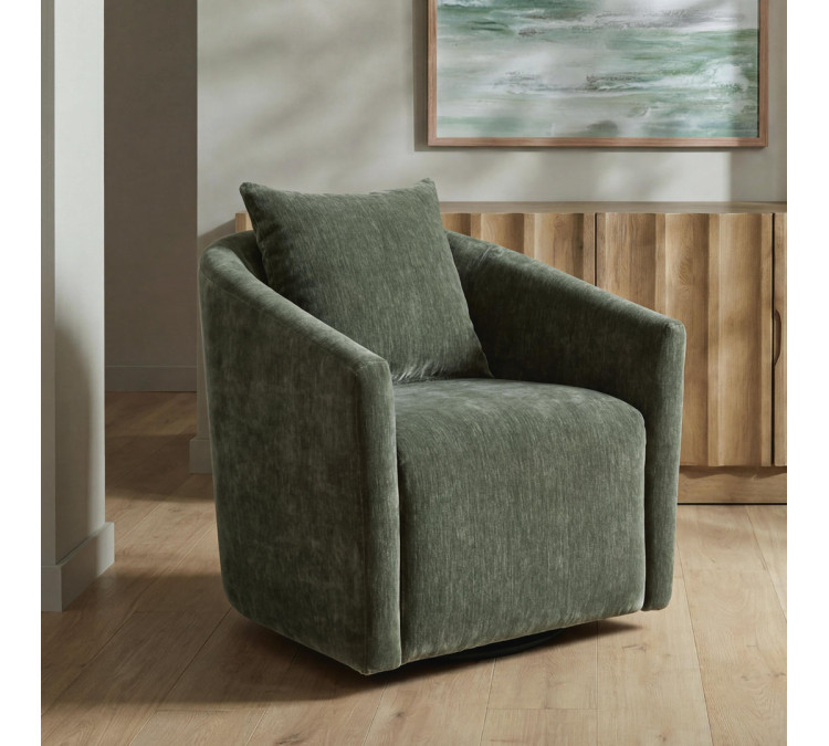 Leastow Swivel Accent Chair - Loden