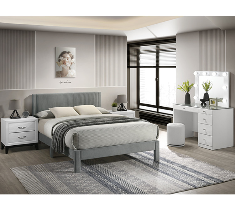 LUCIA BED FRAME LIGHT - Grey