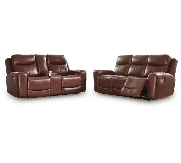 Momentum Moves Sofa and Loveseat - Mahogany