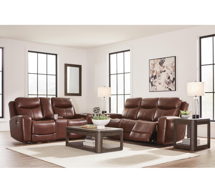 Momentum Moves Sofa and Loveseat - Mahogany