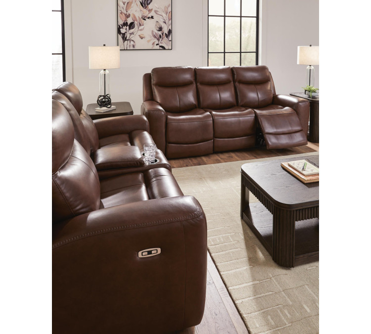 Momentum Moves Sofa and Loveseat - Mahogany