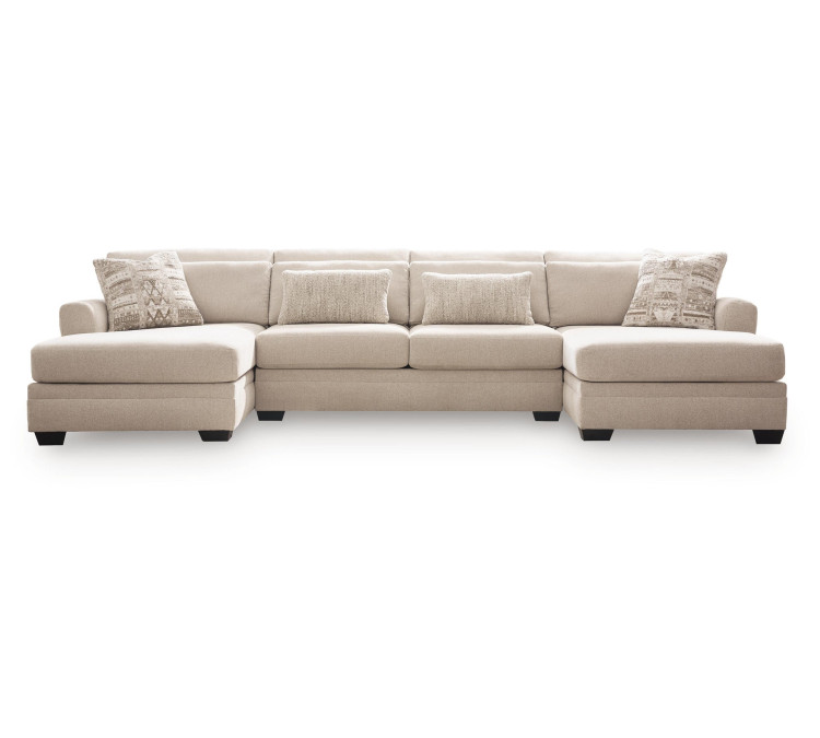 Mandi Point 3-Piece Double Chaise Sectional - Marble