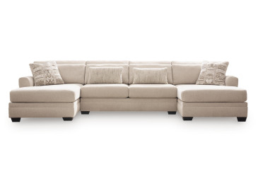Mandi Point 3-Piece Double Chaise Sleeper Sectional - Marble