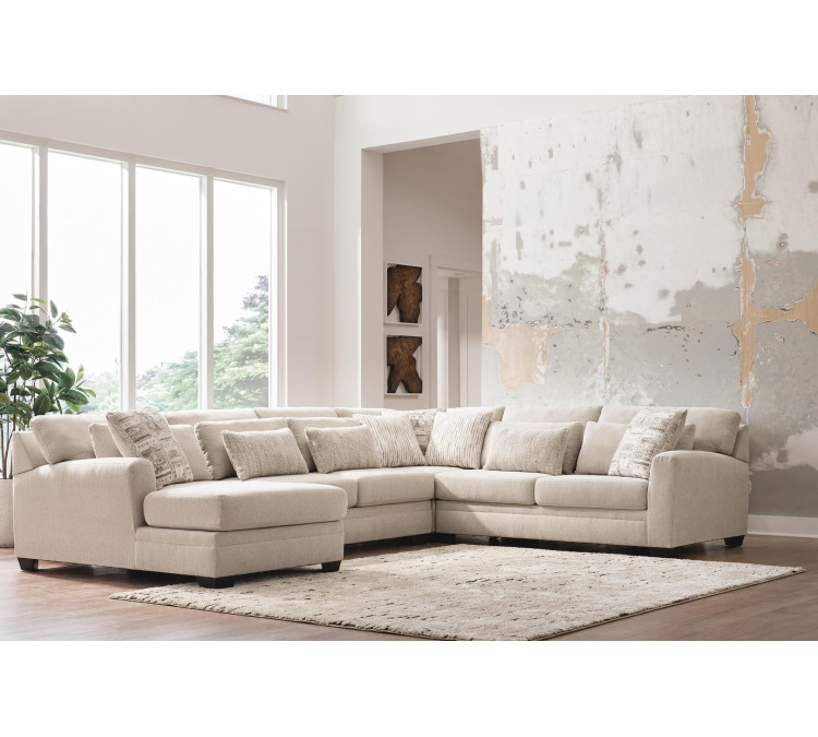 Mandi Point 4-Piece Sectional with Chaise - Marble