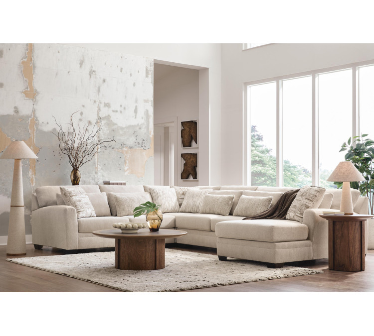 Mandi Point 4-Piece Sectional with Chaise - Marble