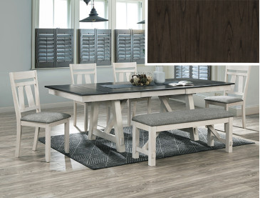 MARIBELLE 6P W/BENCH - Chalk Warm Grey