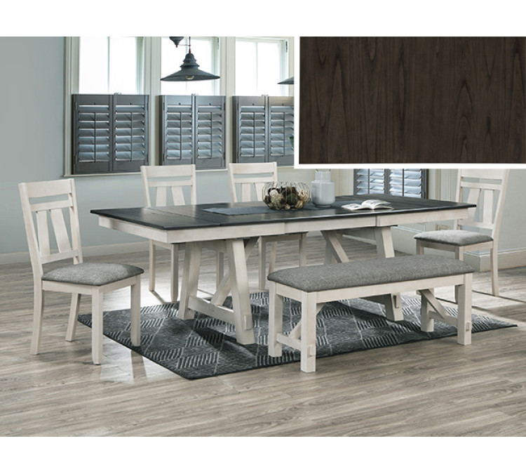 MARIBELLE 6P W/BENCH - Chalk Warm Grey