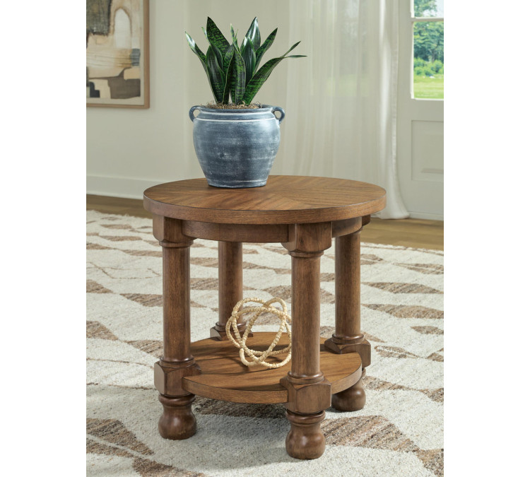Chadworth End Table - Medium Brown