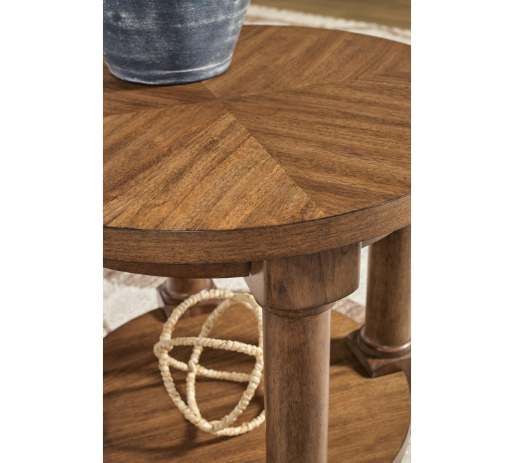 Chadworth End Table - Medium Brown