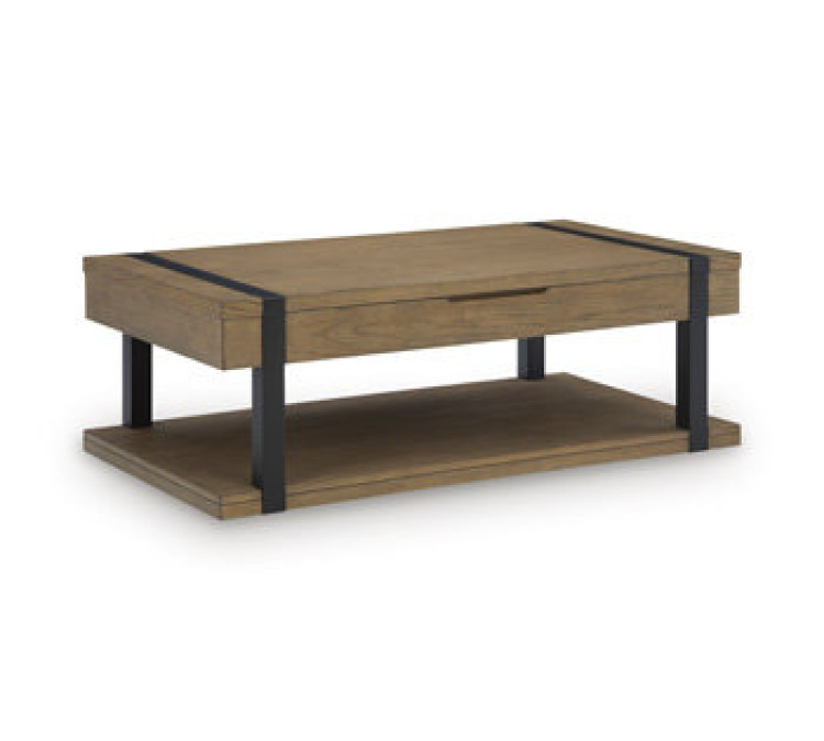 Jorannti Lift-Top Coffee Table - Medium Brown