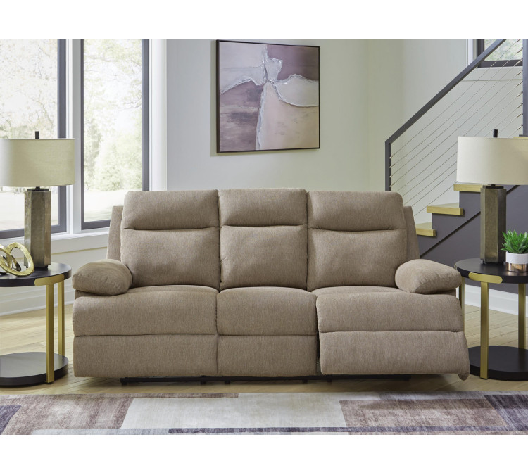 Tarrant Reclining Sofa with Drop Down Table - Mocha