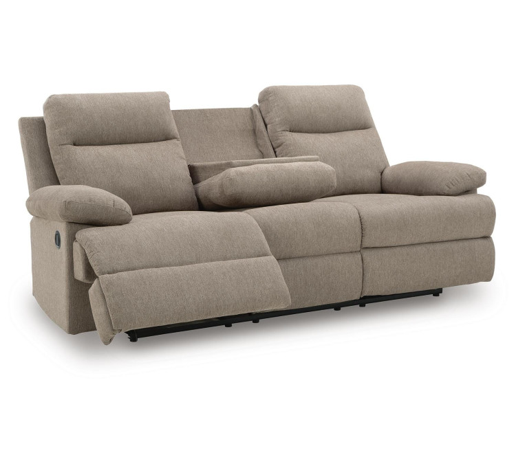 Tarrant Reclining Sofa with Drop Down Table - Mocha