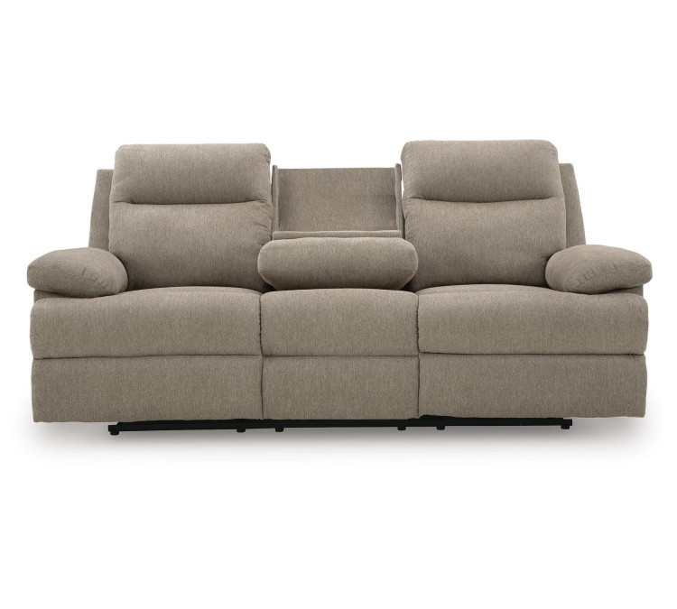 Tarrant Reclining Sofa with Drop Down Table - Mocha