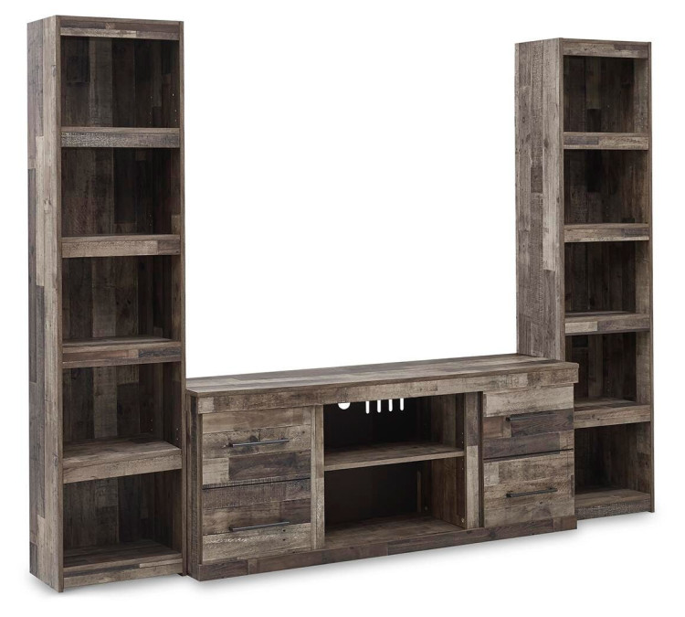 Derekson 3-Piece Entertainment Center - Multi Gray