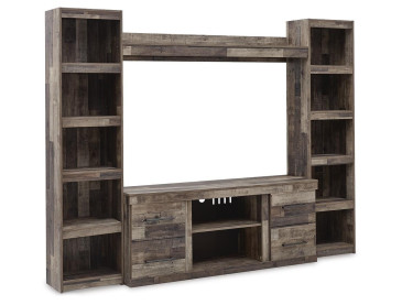 Derekson 4-Piece Entertainment Center - Multi Gray
