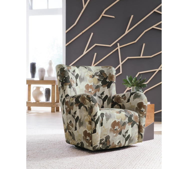 Rowenburg Swivel Glider Accent Chair - Multi