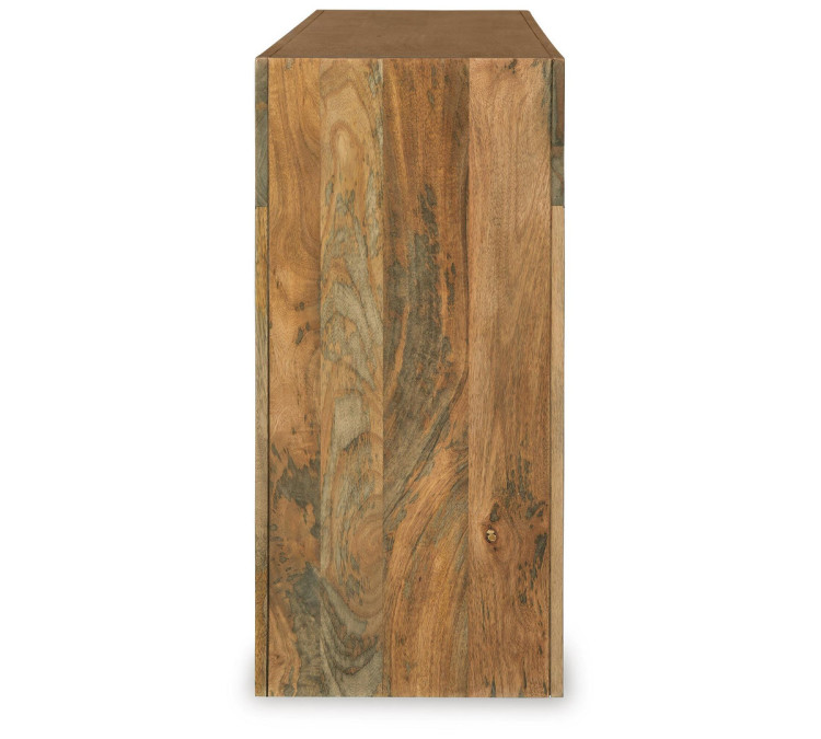 Luzmanacy Console Sofa Table - Natural Brown