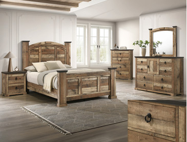 ELLA/MAE BEDROOM RECLAIMED - QUEEN / Natural