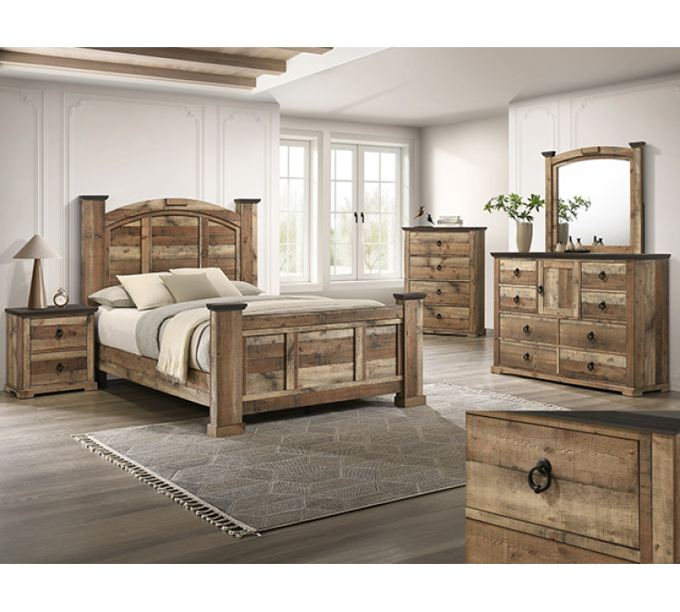ELLA/MAE BEDROOM RECLAIMED - QUEEN / Natural