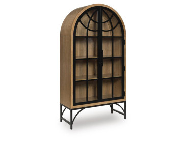 Gwenwich Accent Cabinet - Natural/Black