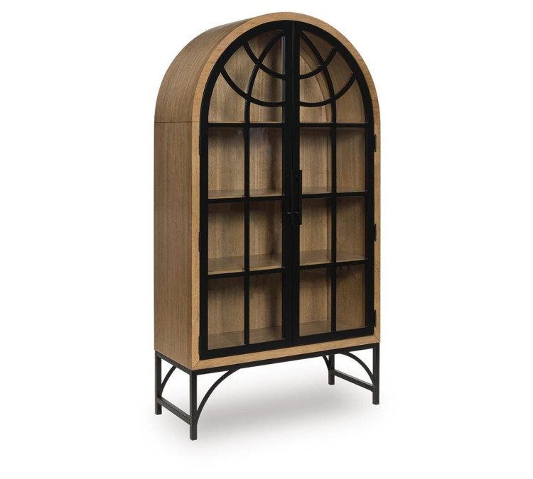 Gwenwich Accent Cabinet - Natural/Black