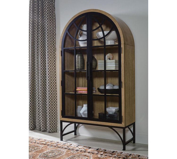 Gwenwich Accent Cabinet - Natural/Black