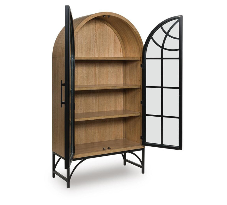 Gwenwich Accent Cabinet - Natural/Black