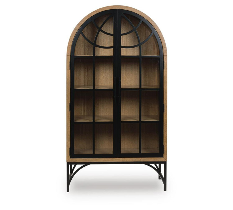 Gwenwich Accent Cabinet - Natural/Black