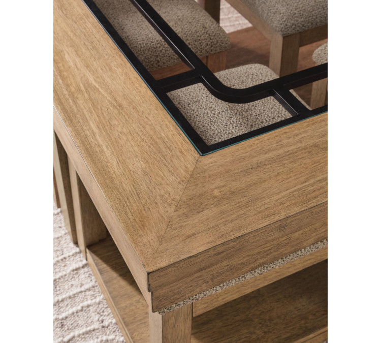 Wittenmyer Coffee Table with 4 Stools (Set of 5) - Natural/Black