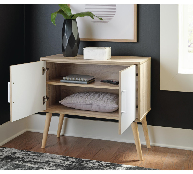 Orinfield Accent Cabinet - Natural/White