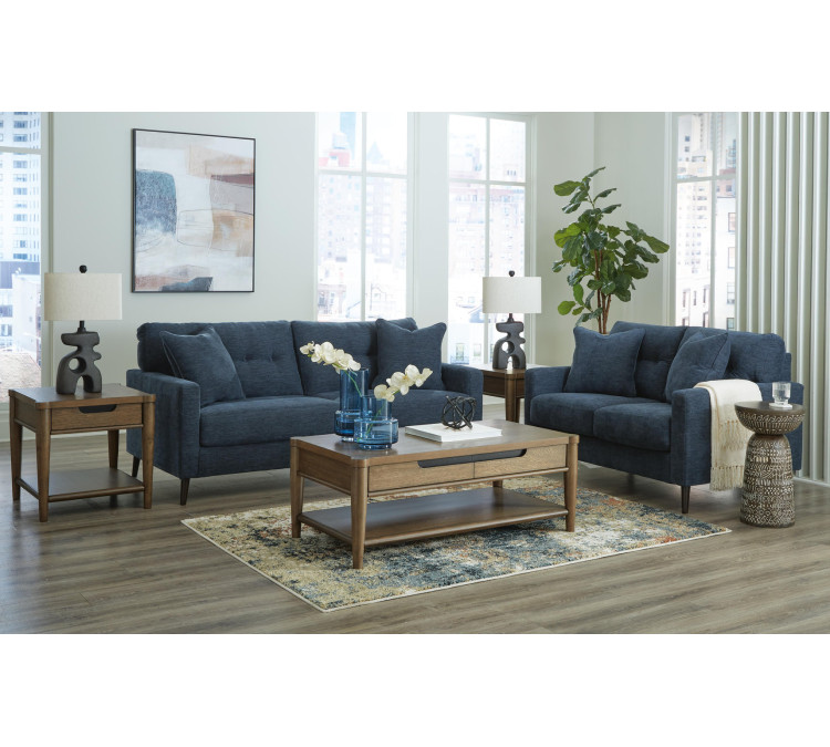 Bixler Sofa and Loveseat - Navy
