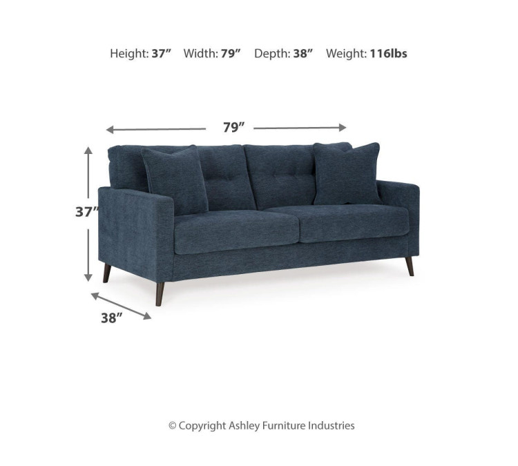 Bixler Sofa, Loveseat and Chair - Navy