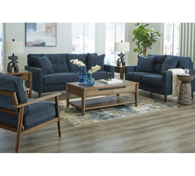 Bixler Sofa, Loveseat and Chair - Navy