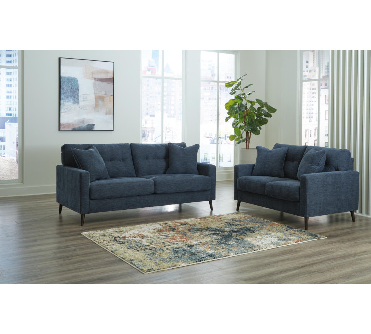 Bixler Sofa, Loveseat and Chair - Navy