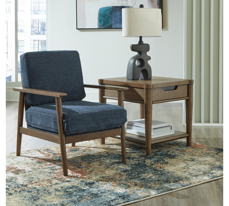 Bixler Sofa, Loveseat and Chair - Navy