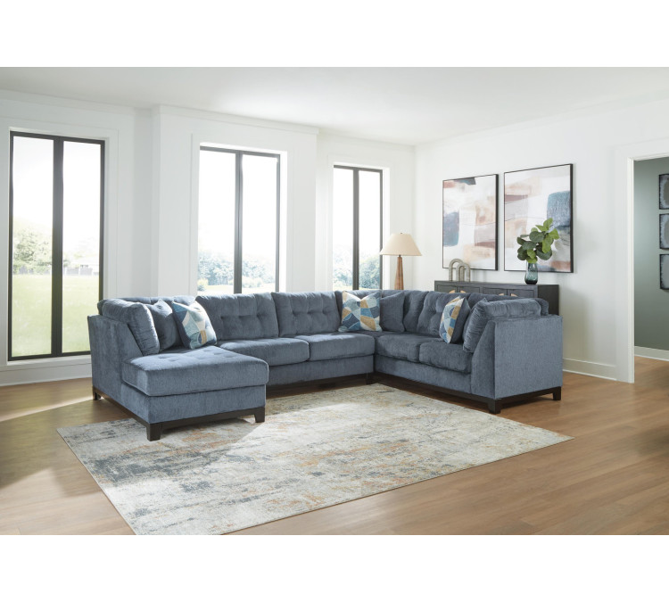 Maxon Place 3-Piece Sectional with Chaise - Navy