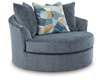 Maxon Place Oversized Swivel Accent Chair - Navy